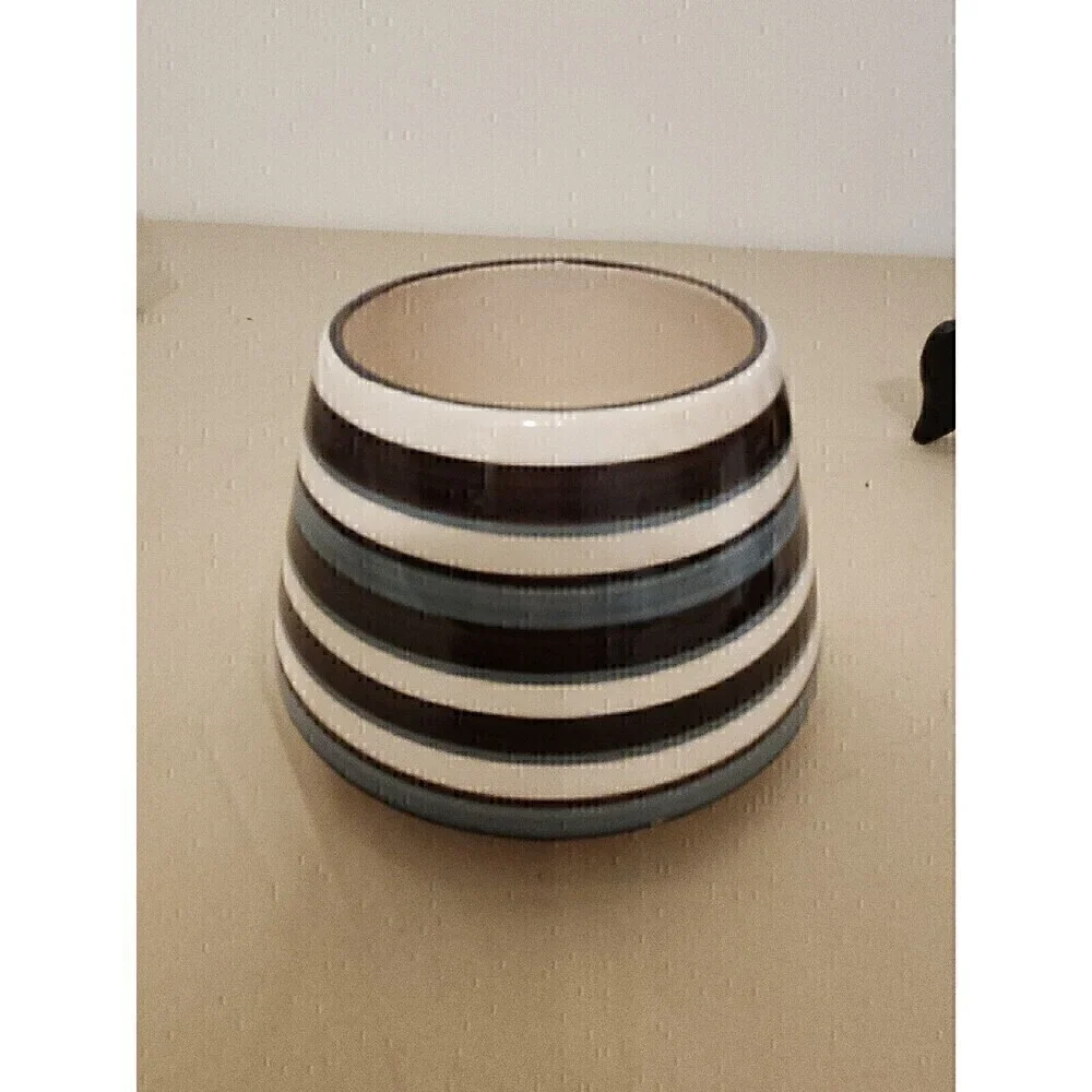Home Interior Striped Candle Jar Shade Topper